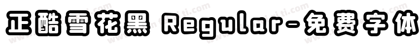 正酷雪花黑 Regular字体转换
